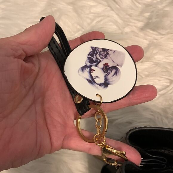 NWOT BLACK handbag with shoulder strap included. Purchased NEW but never carried - Picture 3 of 14